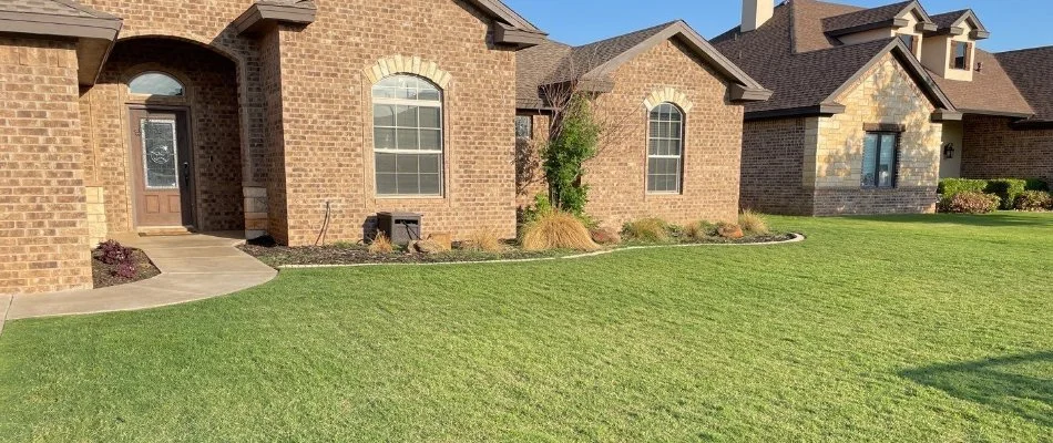 Freshly mowed grass in Abernathy, TX.